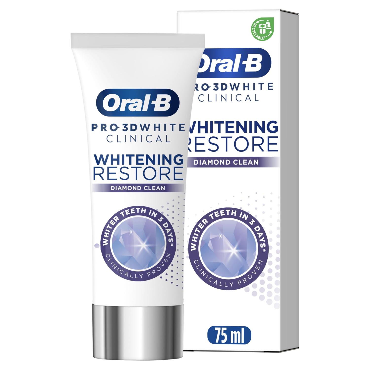 Oral-B 3D White Clinical Diamond Clean Toothpaste 75 ml | Buy Now with ...