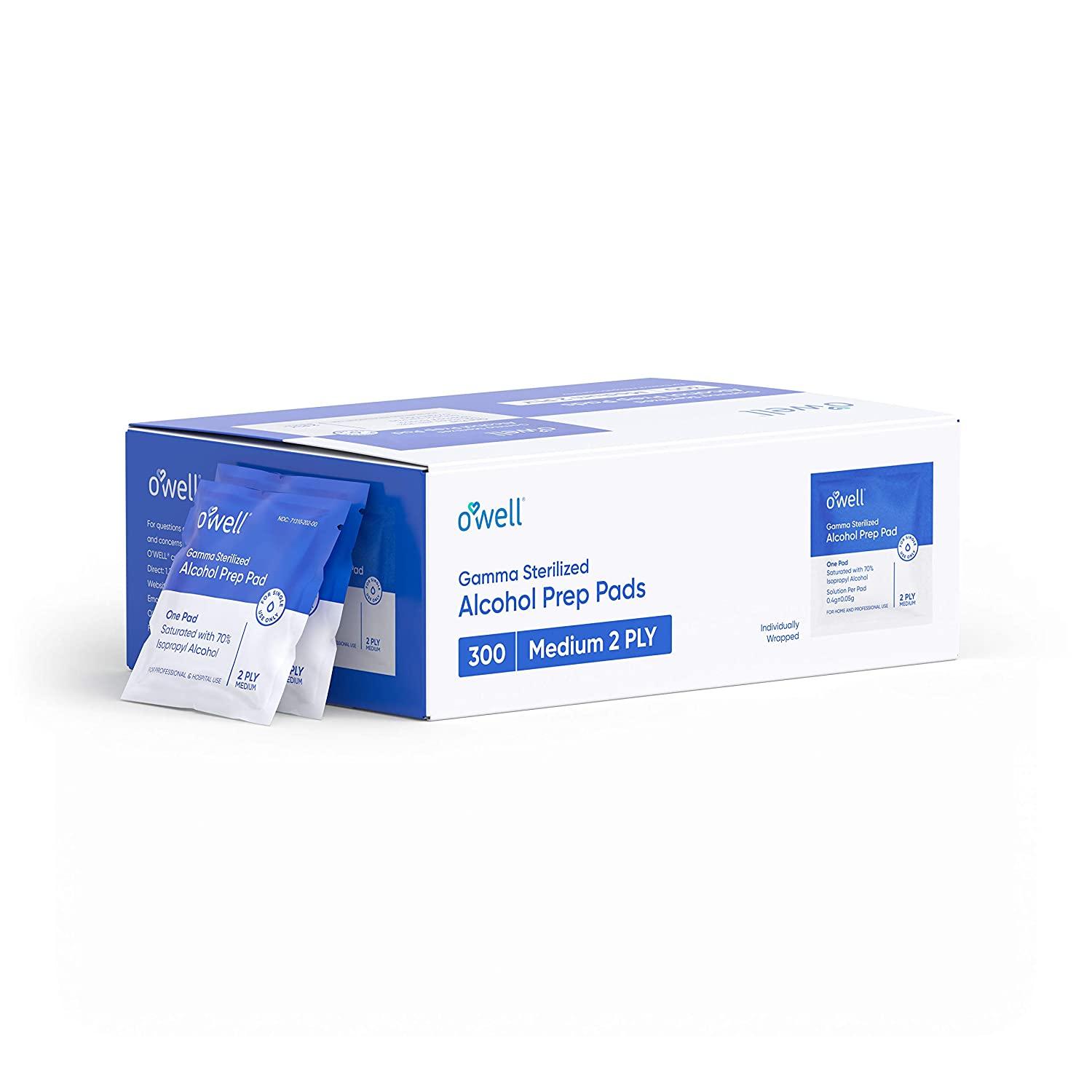 Alcohol Wipes, 300 Count Medical & Professional Sterile Alcohol Prep