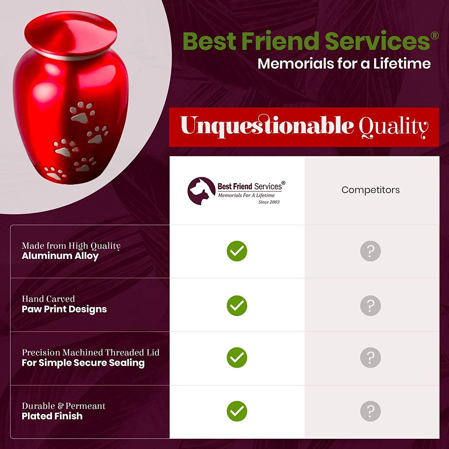 Best Friend Services Pet Urn Ottillie Paws Legacy Memorial Pet