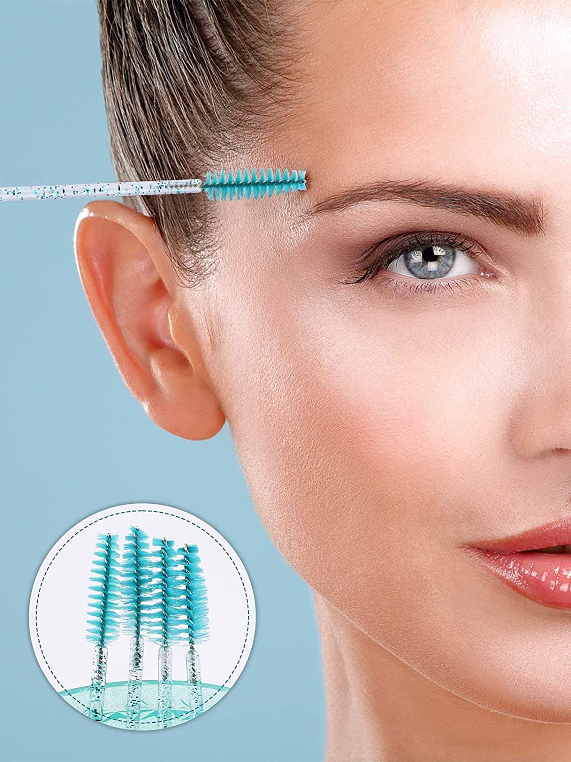 80Pcs Mascara Wand Tube Set 40Pcs Disposable Eyelash Diamond Empty