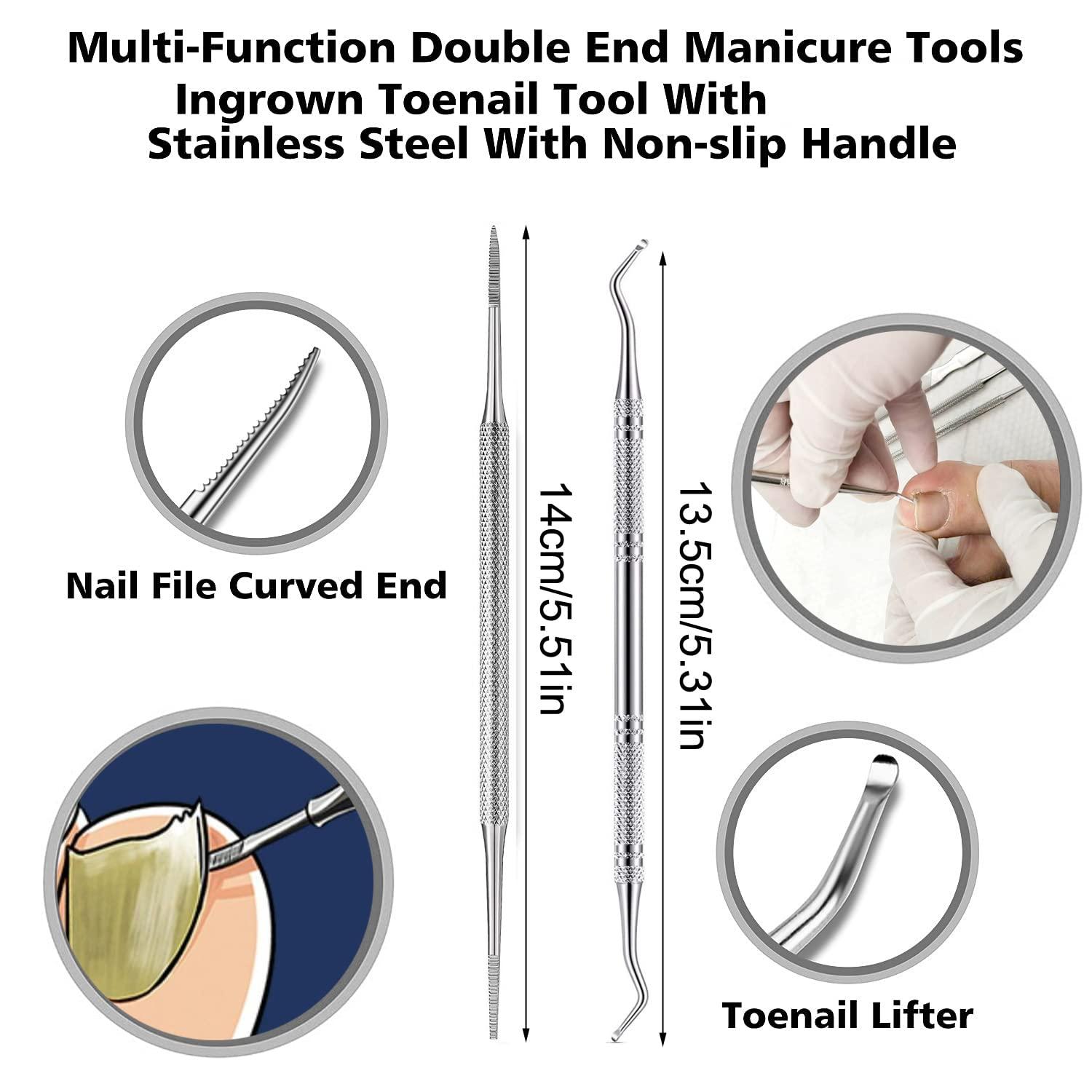 12pcs Ingrown Toenail Tools kit Ingrown Toenail Treatment Pedicure Tools Toenail Clippers