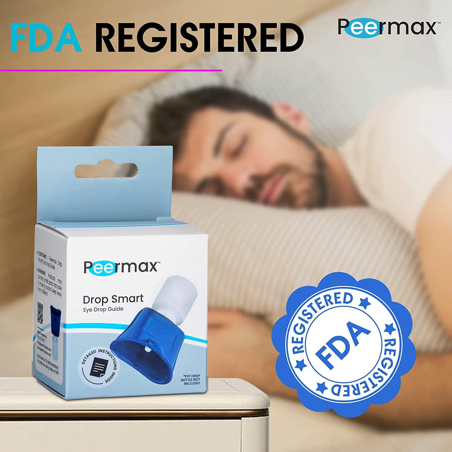 Peermax Drop Smart Eye Drop Guide FDA Registered Dispenser Aids for Eyedrop Eye Dropper Cup