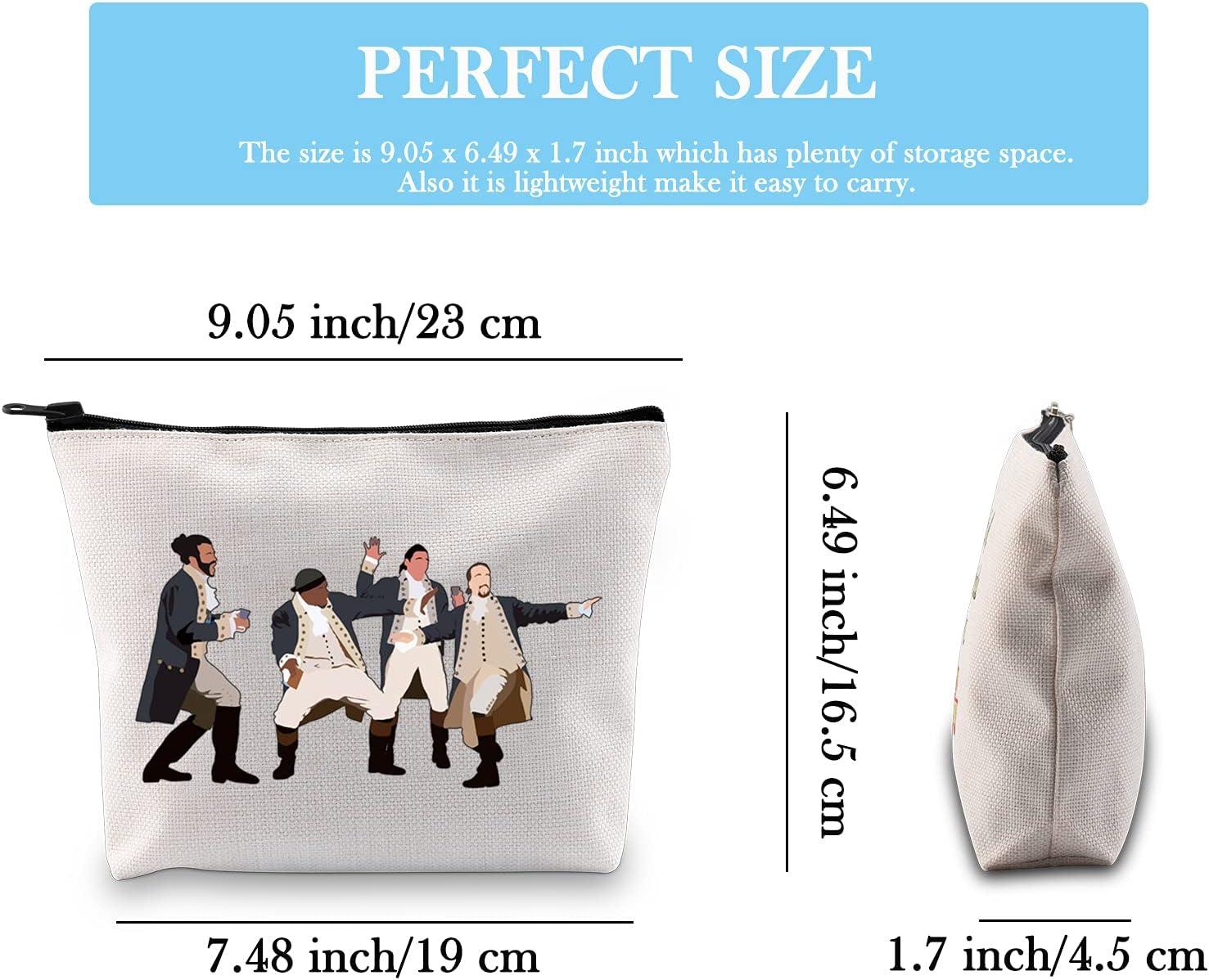 Hamilton Musical Make-up-Tasche Aus Segeltuch – 23x17 Cm, Mit 3D-Druck, Praktisch Für Kosmetik & Reise