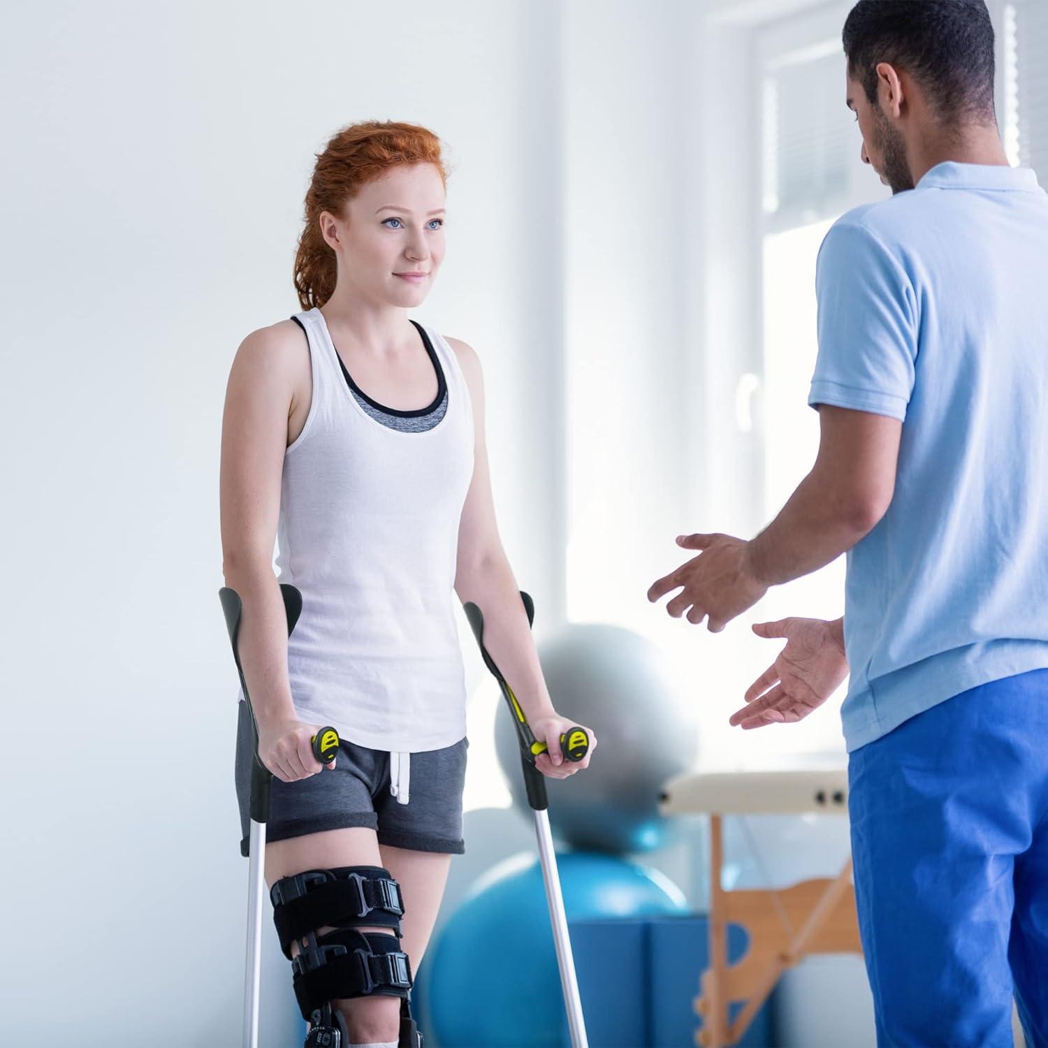 ORTONYX Forearm Crutches 1 Pair Ergonomic Handle Comfy Grip Sturdy