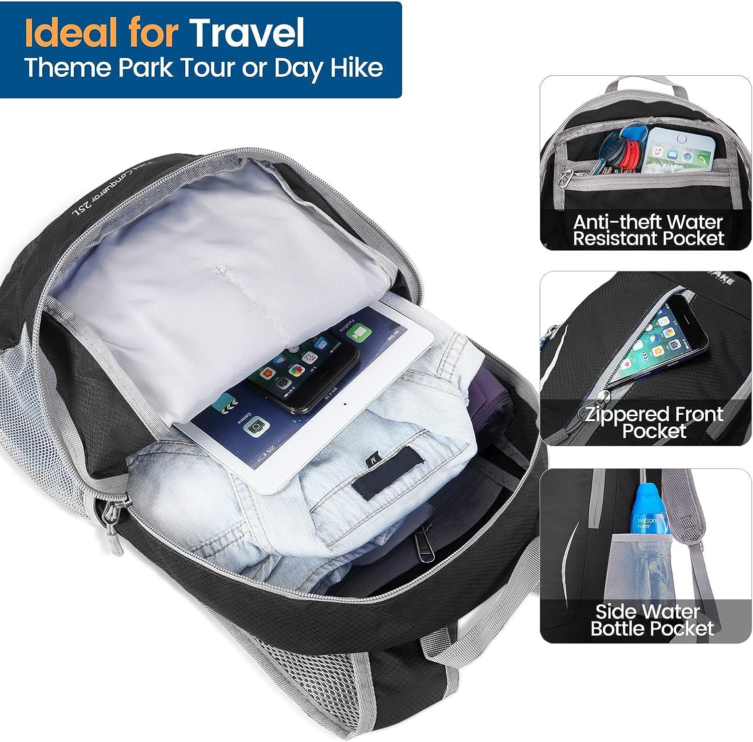 ZOMAKE 25L Packable Backpack Lightweight Water Resistant