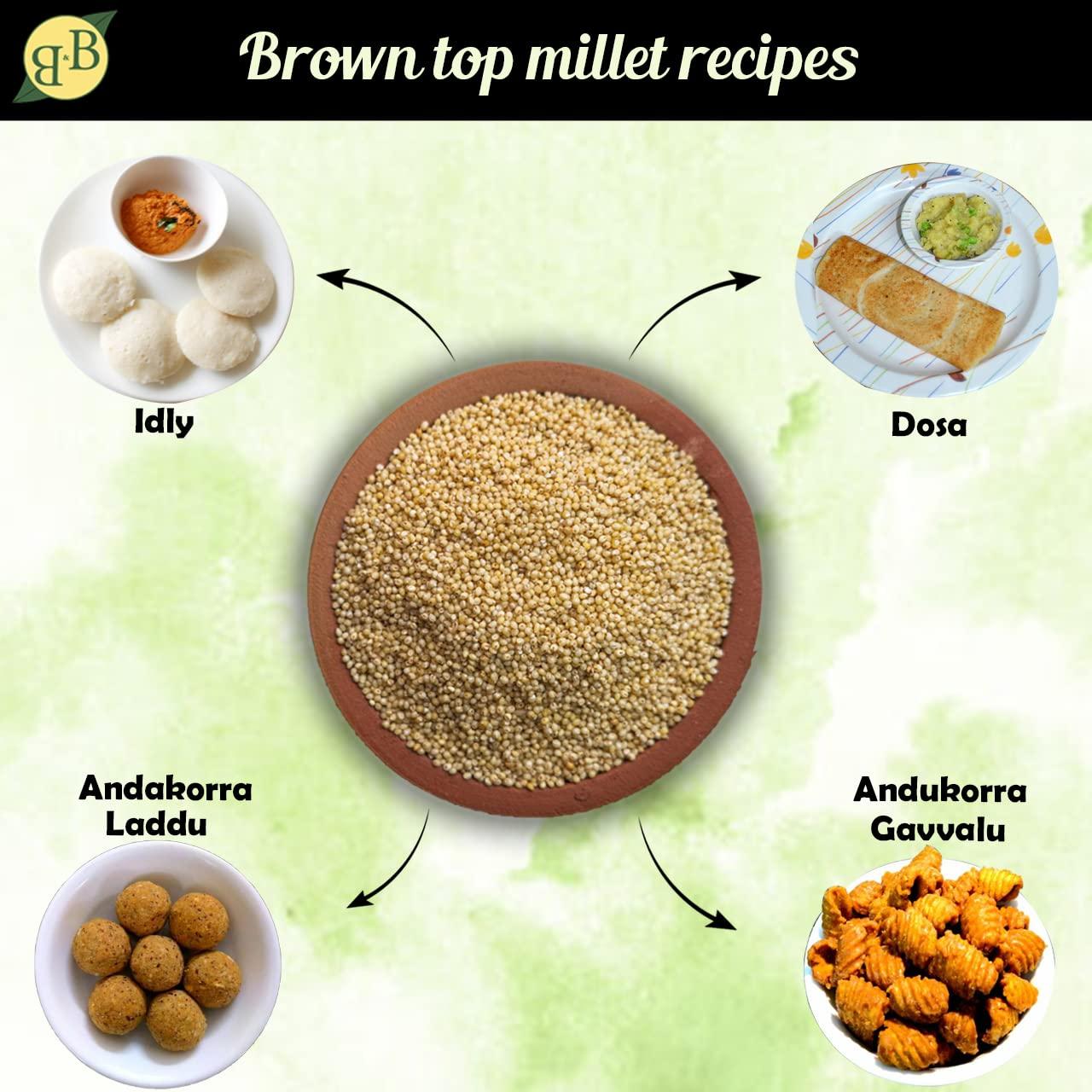 B&B Organics Browntop Millet (1 kg / 2.2 lbs) (Korale Brown Top