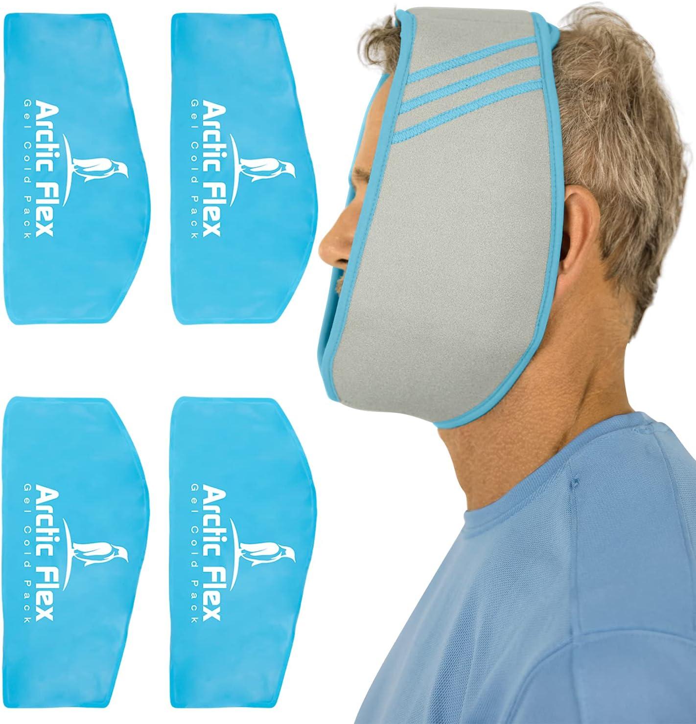 Vive Face Ice Pack Wrap for TMJ Pain Relief and Headaches Face Ice