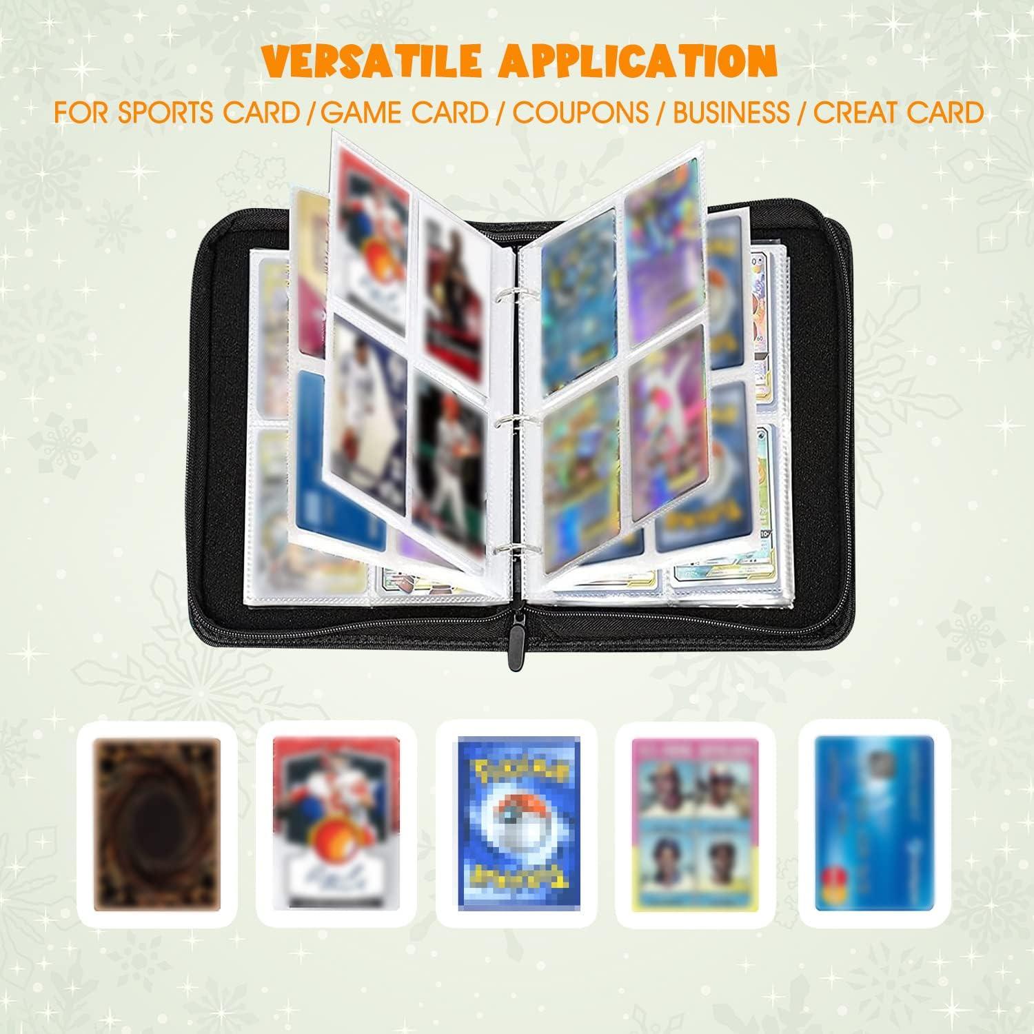 Card Binder 4 Pokets,Trading Card Holder Book for TCG Game Cards and