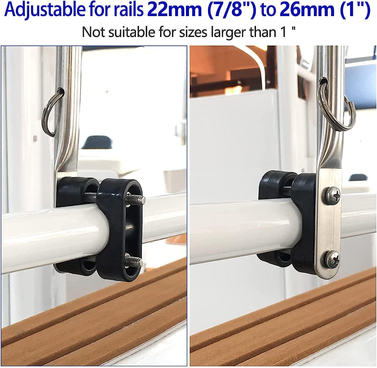 2 PCS Stainless Steel Rail Mount Boat Pulpit Staff, boat yacht marine