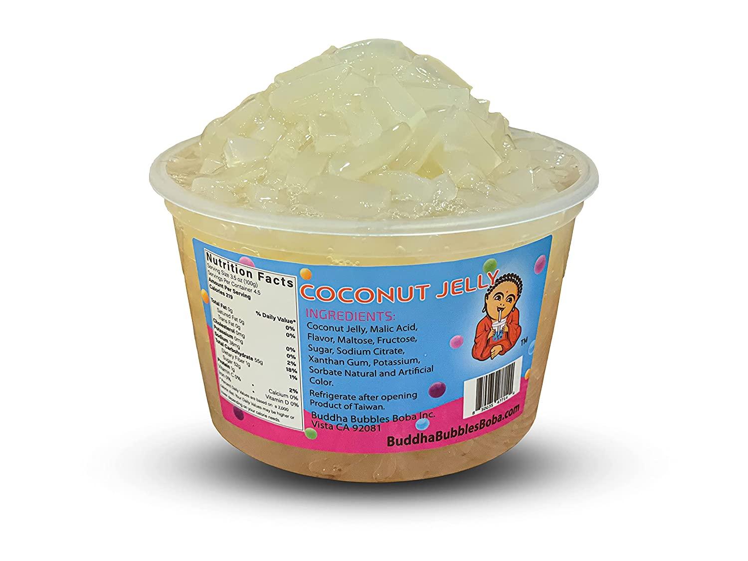 Lychee Fruit Coconut Jelly Dessert Topping by Buddha Bubbles Boba