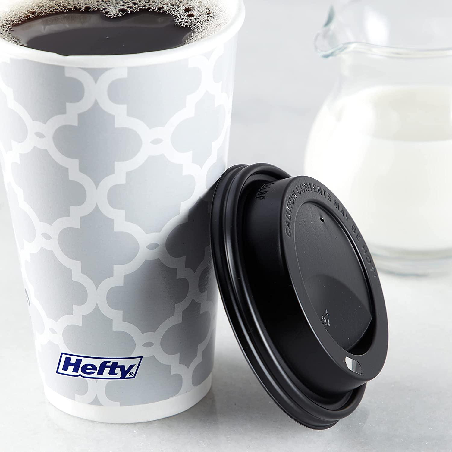 Hefty Disposable Hot Cups with Lids, 16 Ounce, 20 Count 16oz 20 Count
