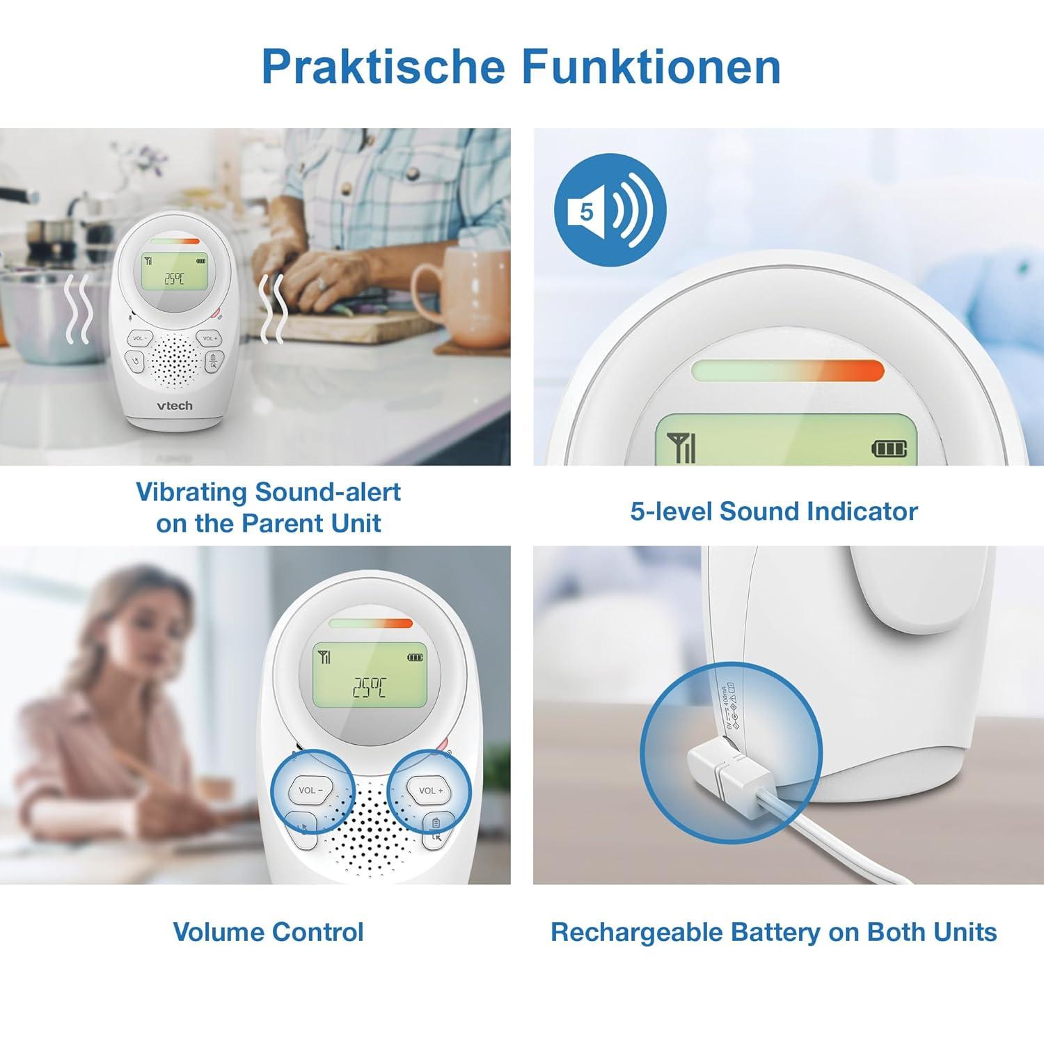 VTECH Digital Audio Baby Monitor DM1212 | DECT Tech Intercom Temp Sensor &  Night Light - Perfect Parent & Baby Unit | Buy Now with Express  International Delivery | GoSupps.com
