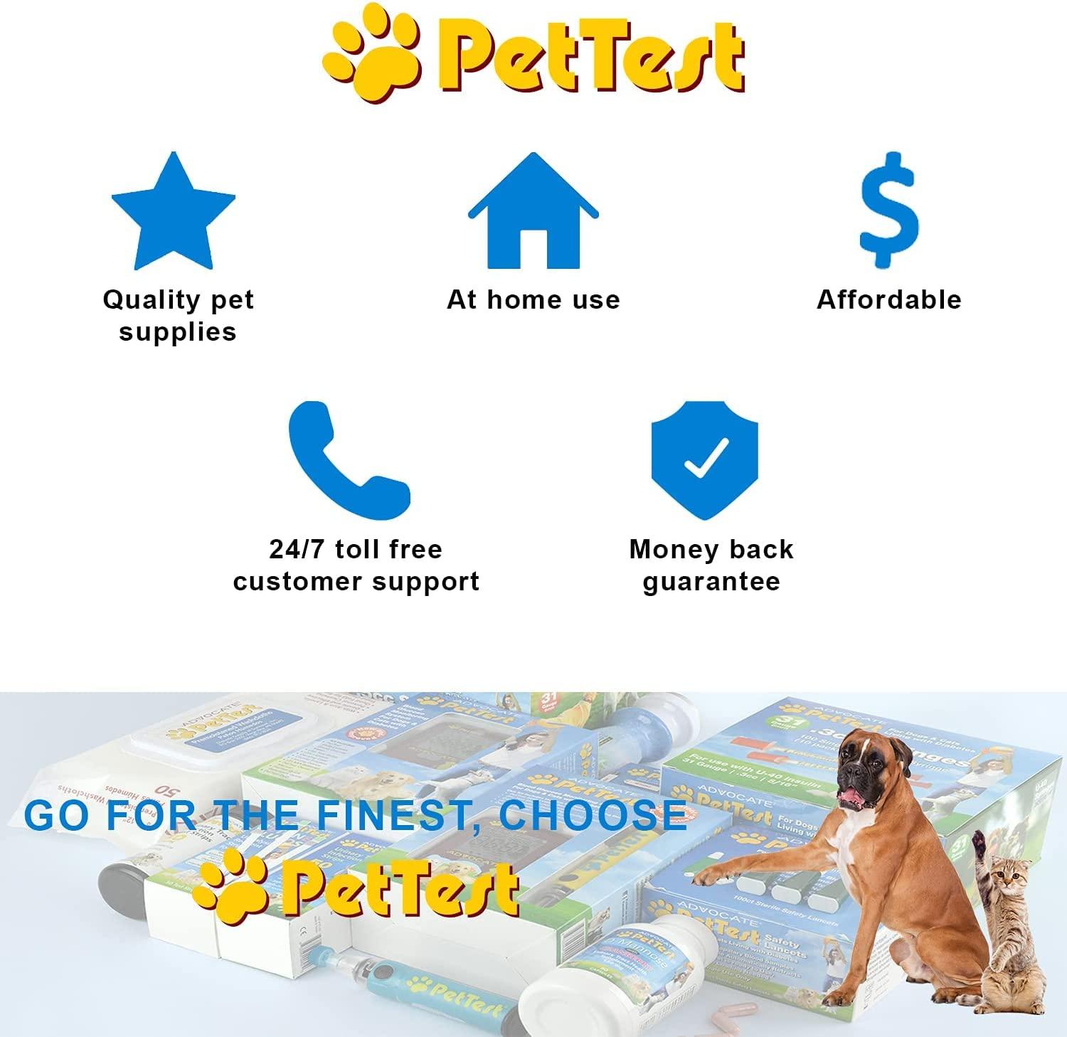 PetTest Red Dot Blood Glucose Monitoring System for Dogs and Cats with