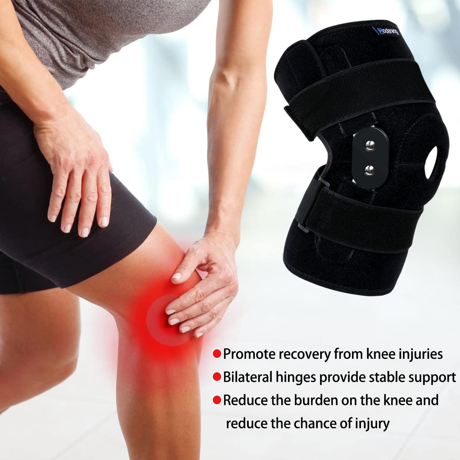 Plus Size Knee Brace for Women Men Hinged Knee Brace with Side