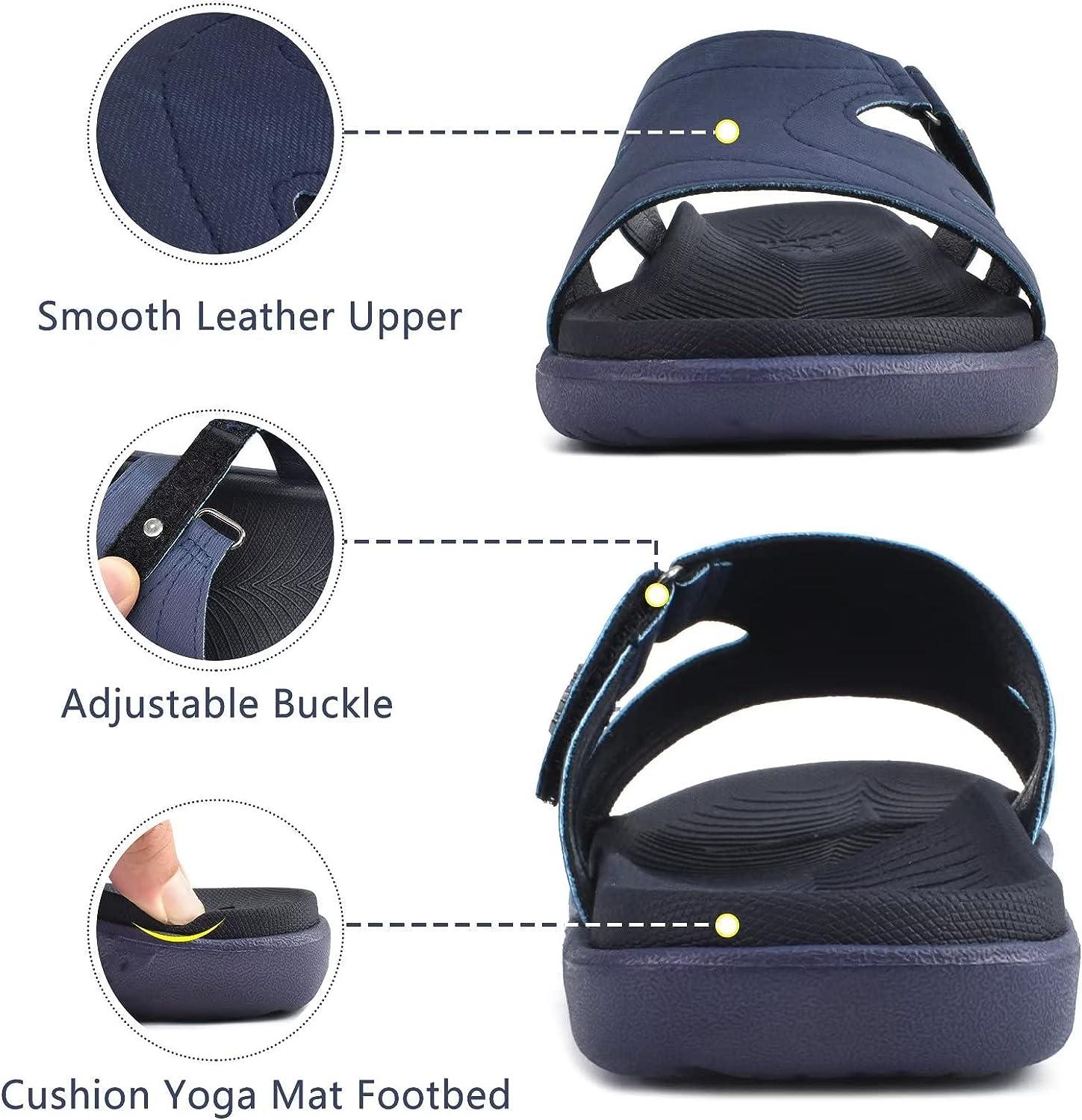KuaiLu Women s Orthotic Slides Lightweight Athletic Sandals with Plantar Fasciitis Arch Support