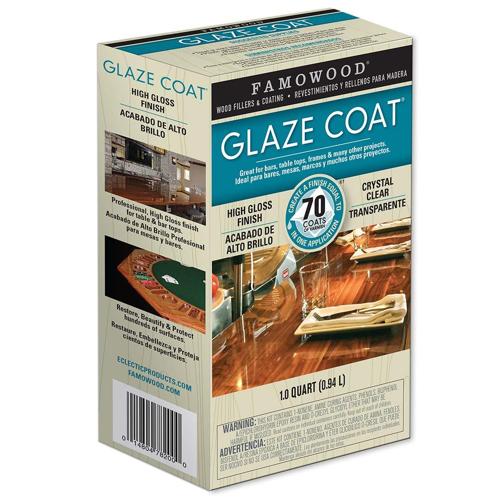 FamoWood 5050080 Glaze Coat Epoxy Kit 1 Quart, Clear Original Version
