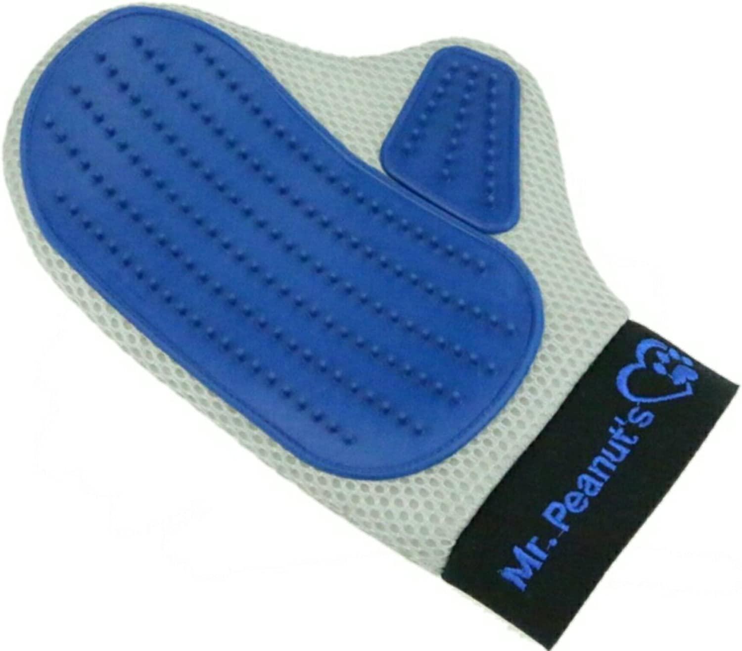 Mr. Peanut's Grooming Glove Brush and Deshedding Aid Pet Hair Remover