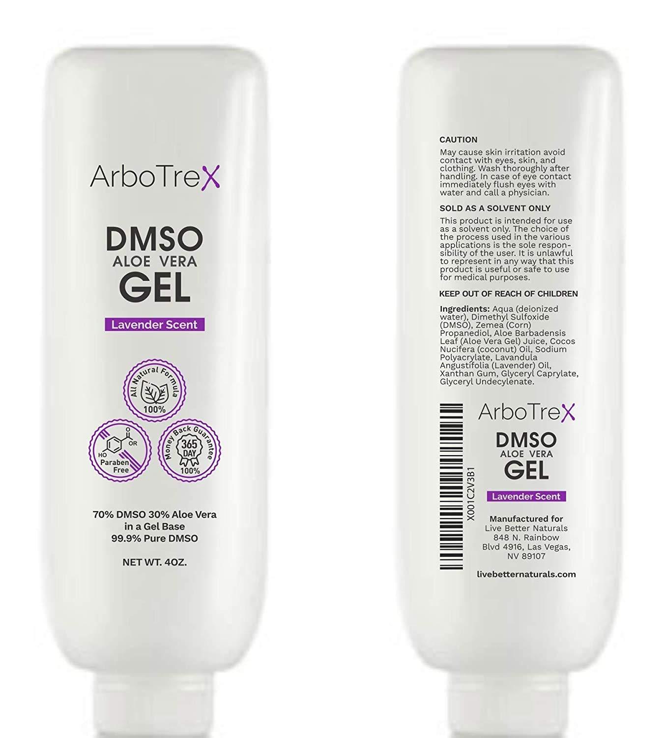 Pure Pharmaceutical DMSO Gel with Aloe Vera Lavender Scented 4 oz
