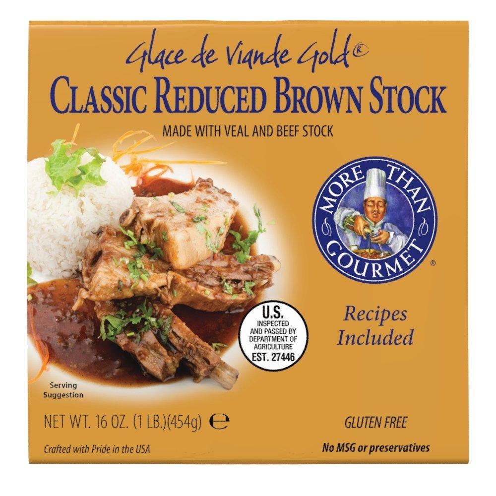More Than Gourmet Glace De Viande Gold, Reduced Brown Stock, 16Ounce