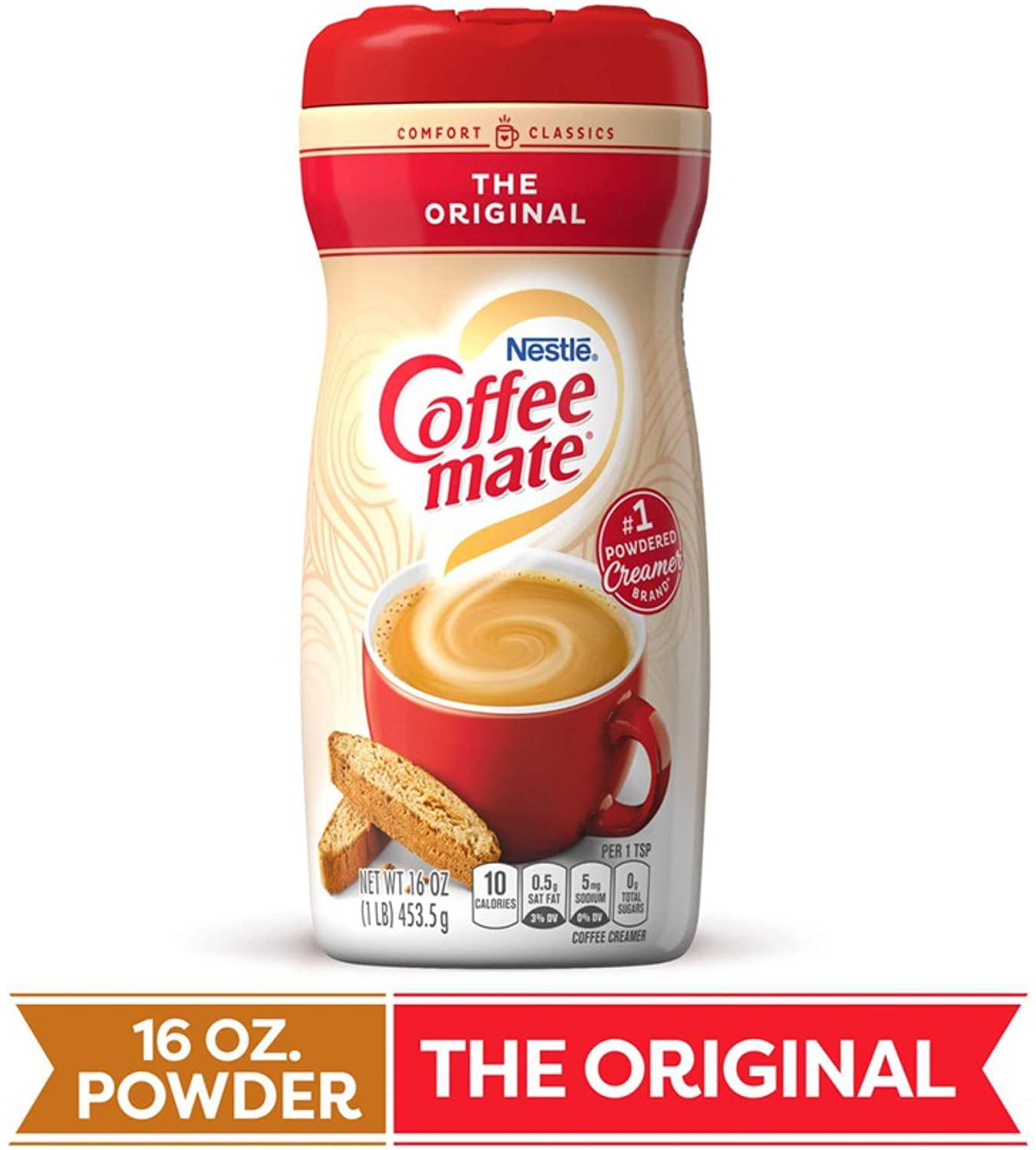 Coffee Mate Powdered Creamer Variety Pack Original, Hazelnut, French