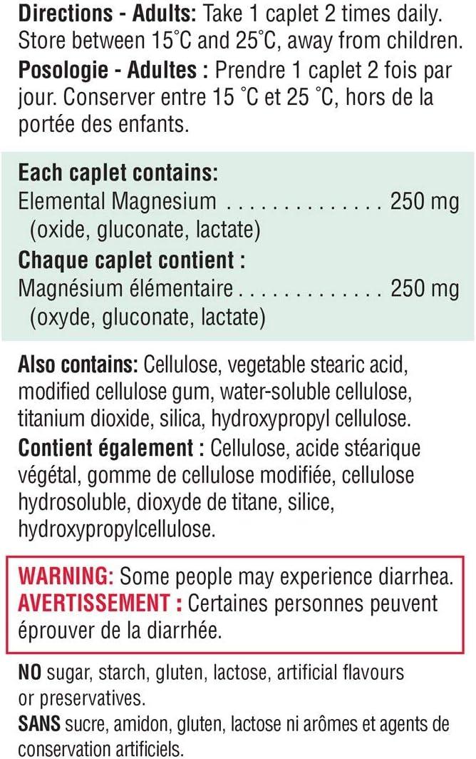 Jamieson Magnesium 250mg 90 Tablets Essential Mineral Supplement