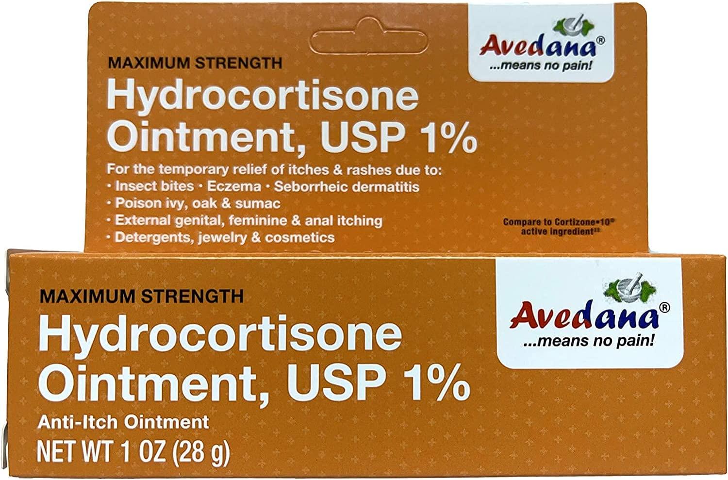 Avedana Hydrocortisone Ointment 1oz Hydrocortisone Ointment with 1