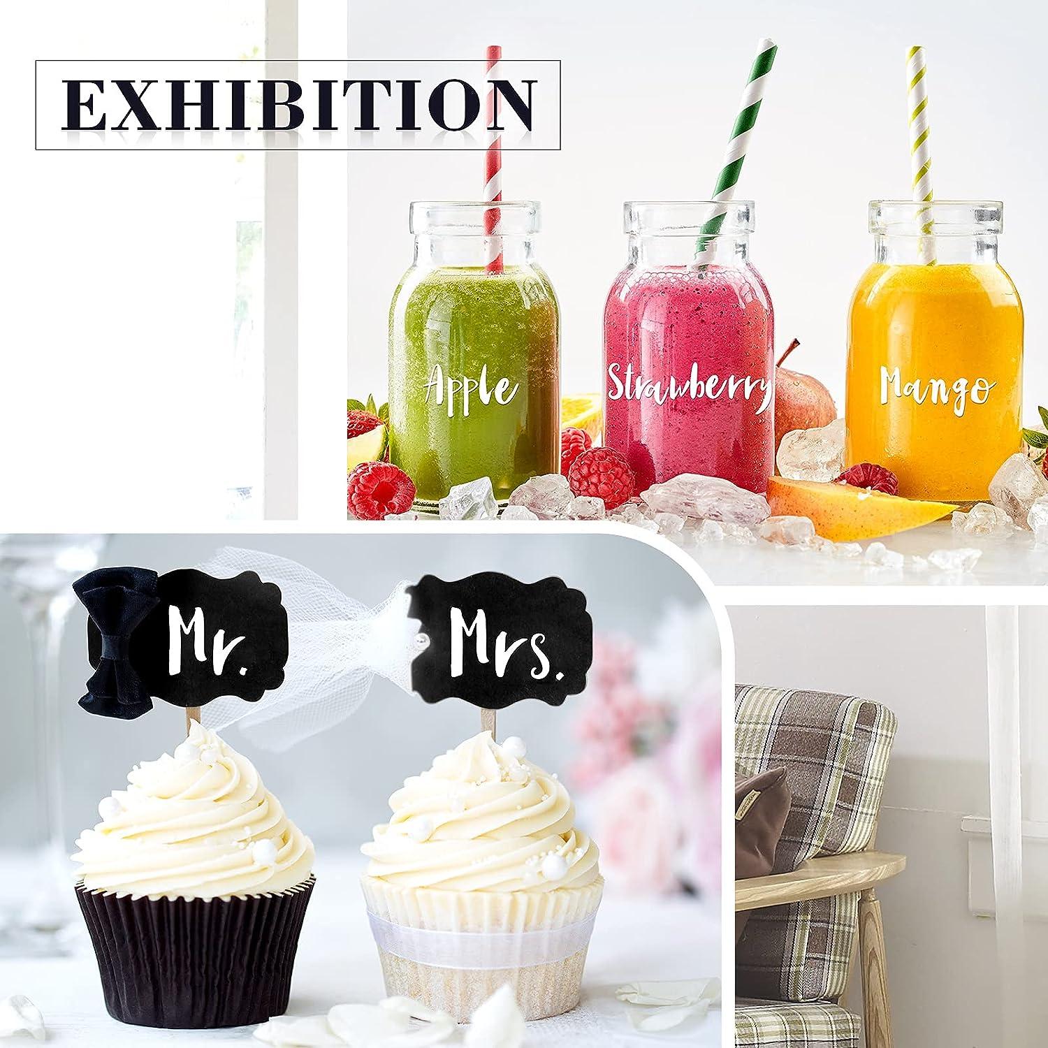 8 Sheets White 1 Inch Vinyl Cursive Alphabet Letter Sticker Set - Self ...