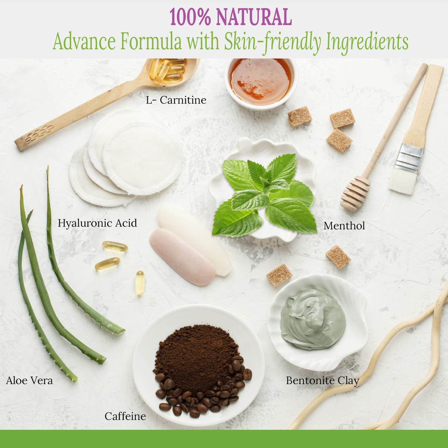 Brazilian Belle Detox Clay Body Wraps for Inch Loss Spa Formula with Bentonite Clay, Caffeine