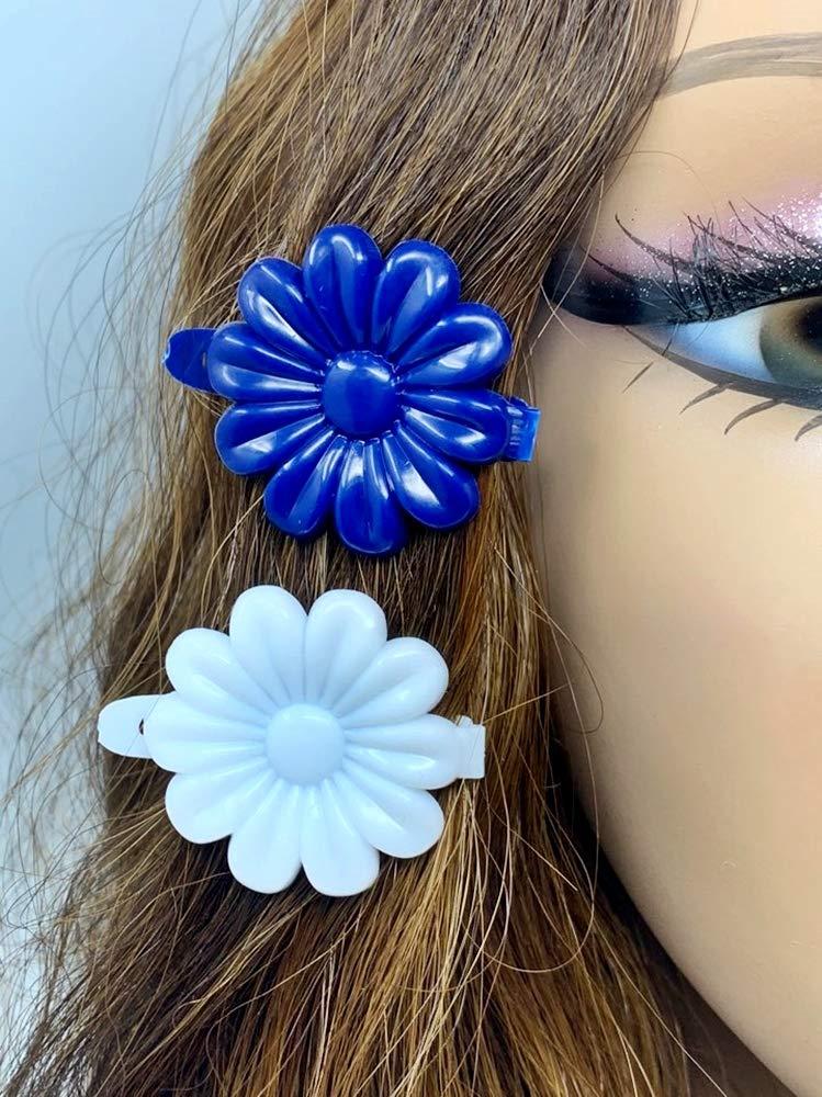 Tara Girls Self Hinge Plastic Flower Hair Barrettes 18 Pieces Selection