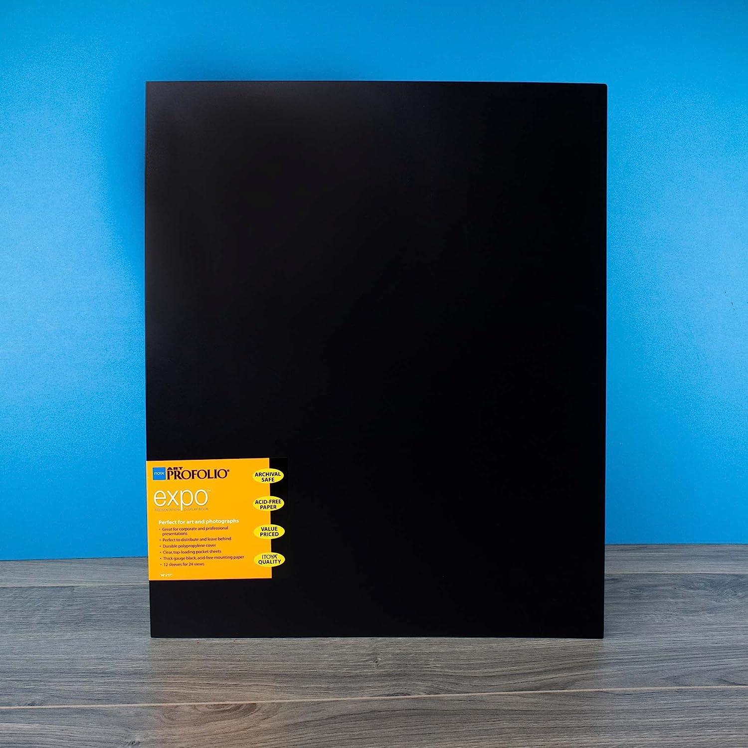 Itoya ProFolio Expo 14x17 Black Art Portfolio Binder | 24 Plastic