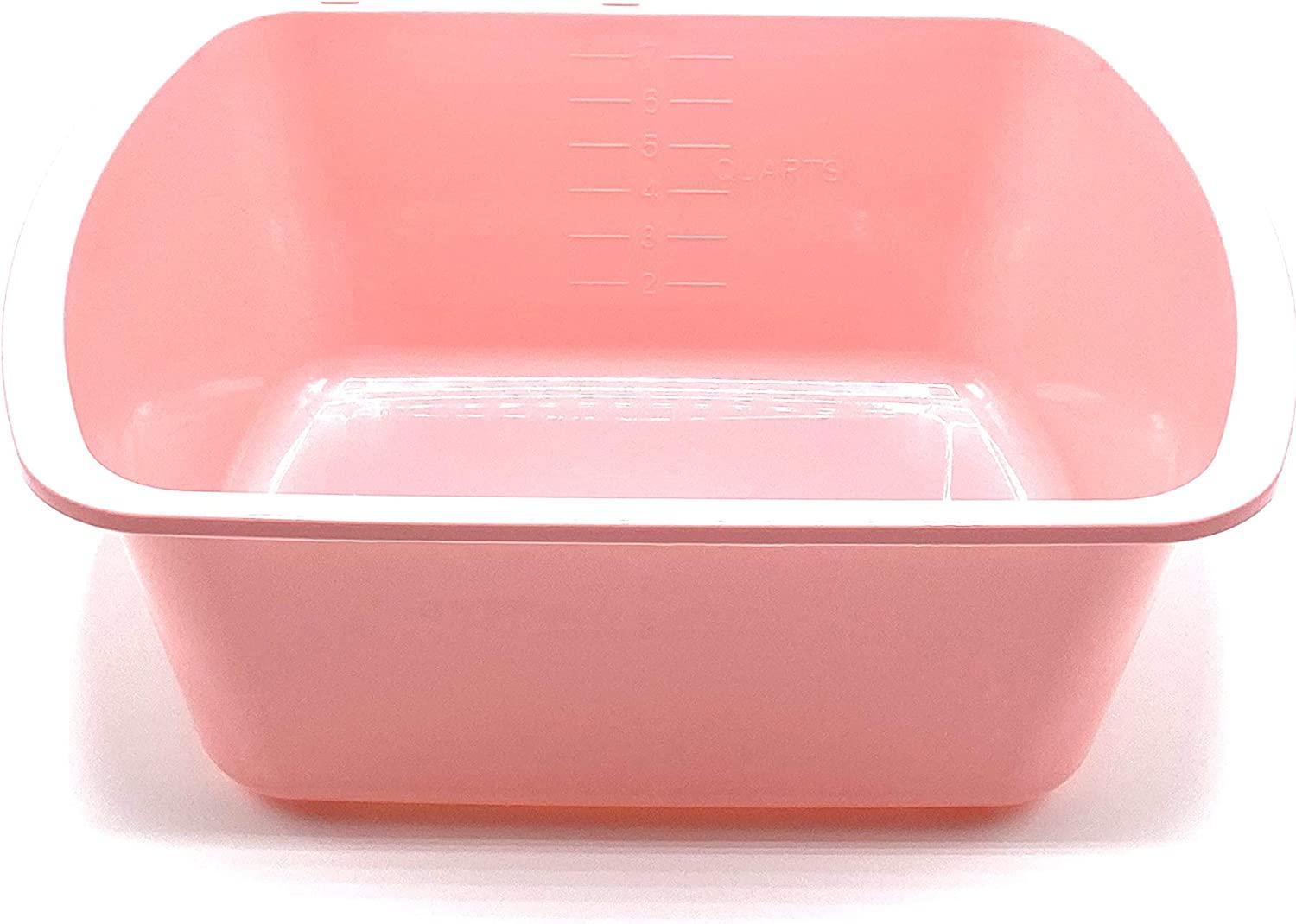 Epic Medical Supply Wash Basin Plastic 7 Quart Rectangular 1 Count (Rose)