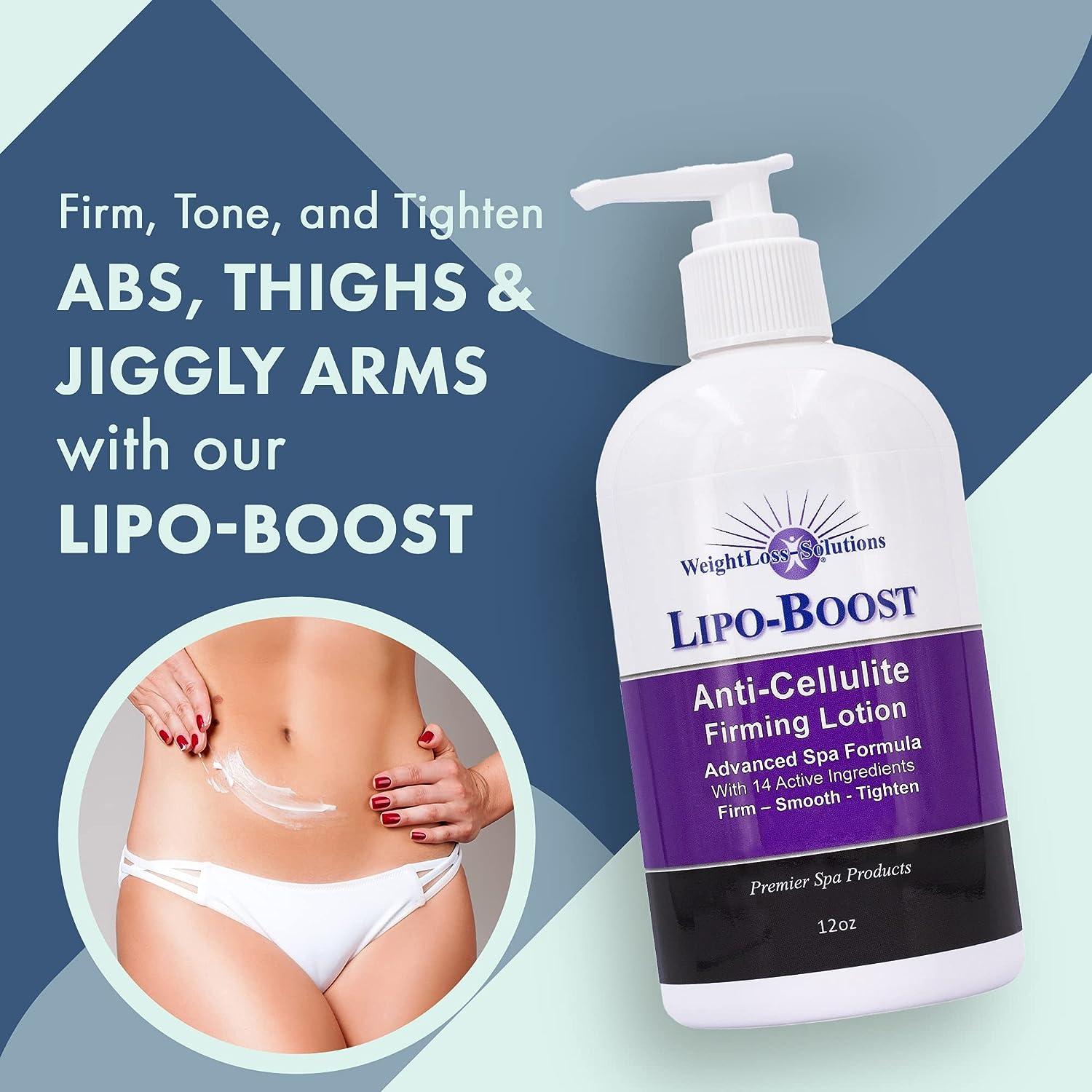 WeightLoss-Solutions Lipo-Boost Cellulite Cream with Caffeine is an  Advanced Firming Lotion for Thighs and Butt Stomach Belly Breasts and Arms  to Smooth Firm Tone and Tighten