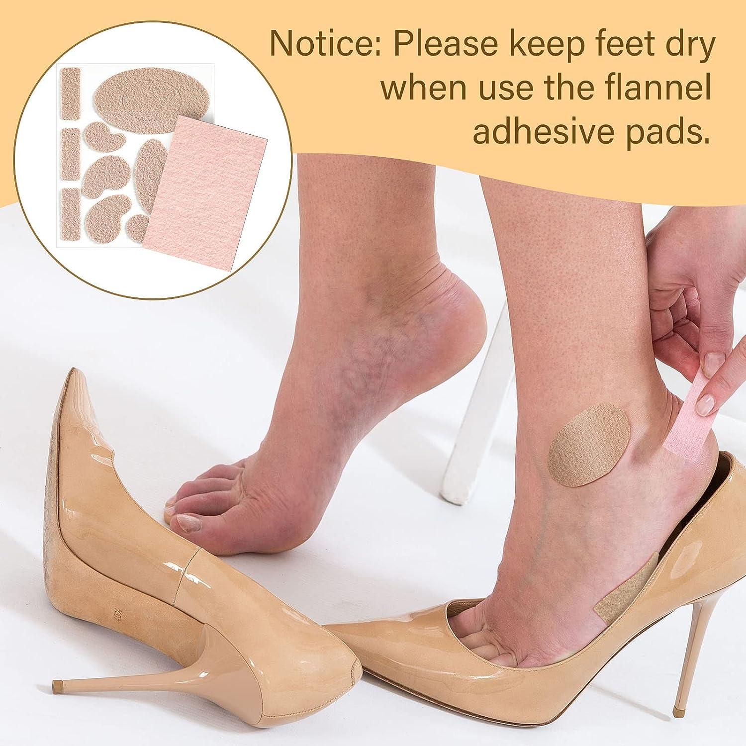30 Sheets Moleskin for Feet Sets with 110 Pcs Flannel Adhesive Pads and 20 Sheet Adhesive Tape