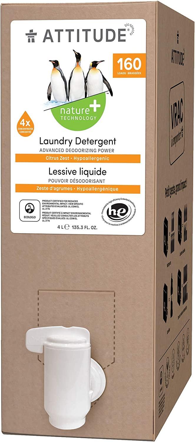 ATTITUDE Laundry Detergent, Plant and MineralBased Formula, He, Vegan