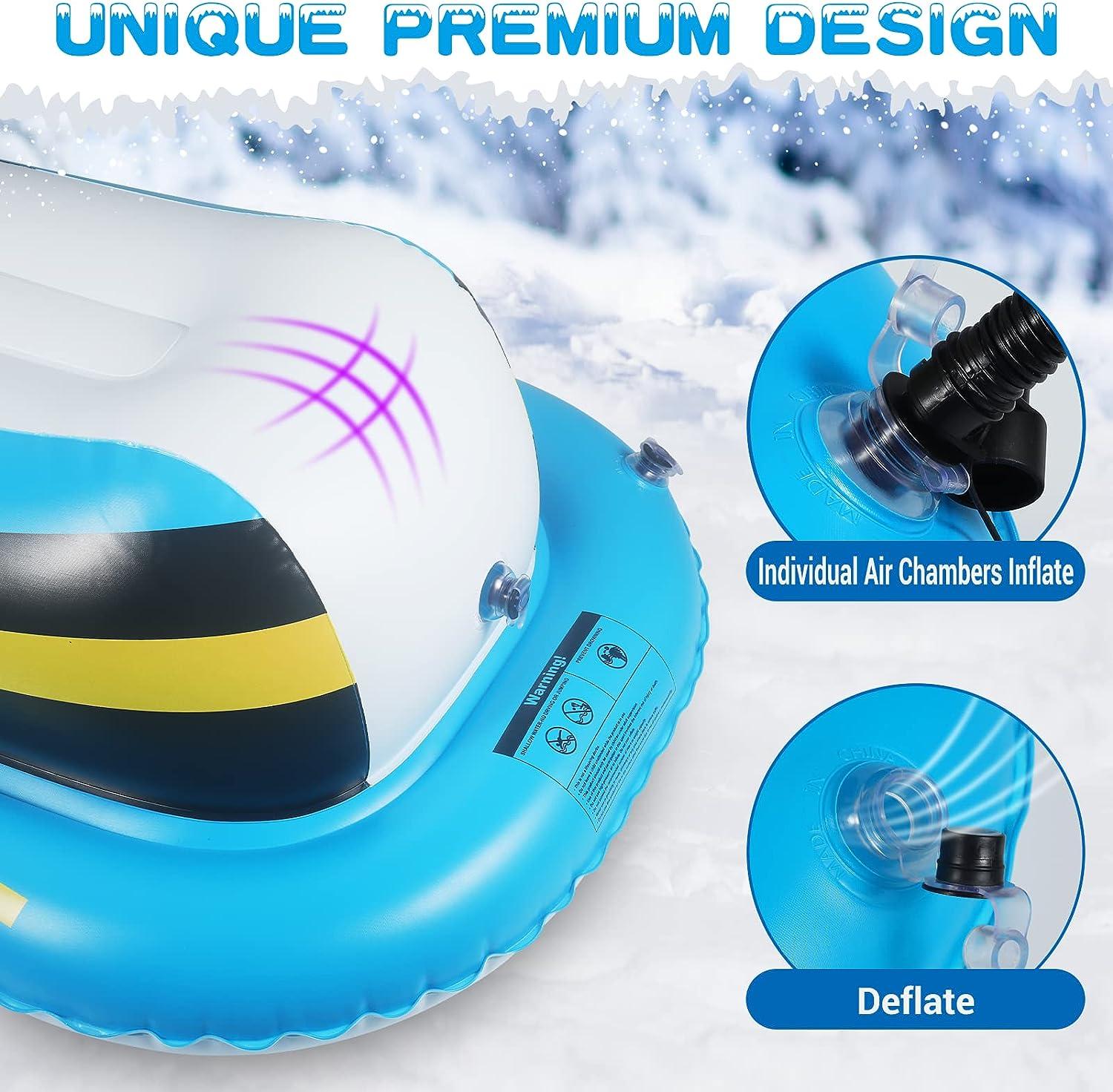 Inflatable Snow Sled for Kids and Adults, COKWEL Inflatable Sleds