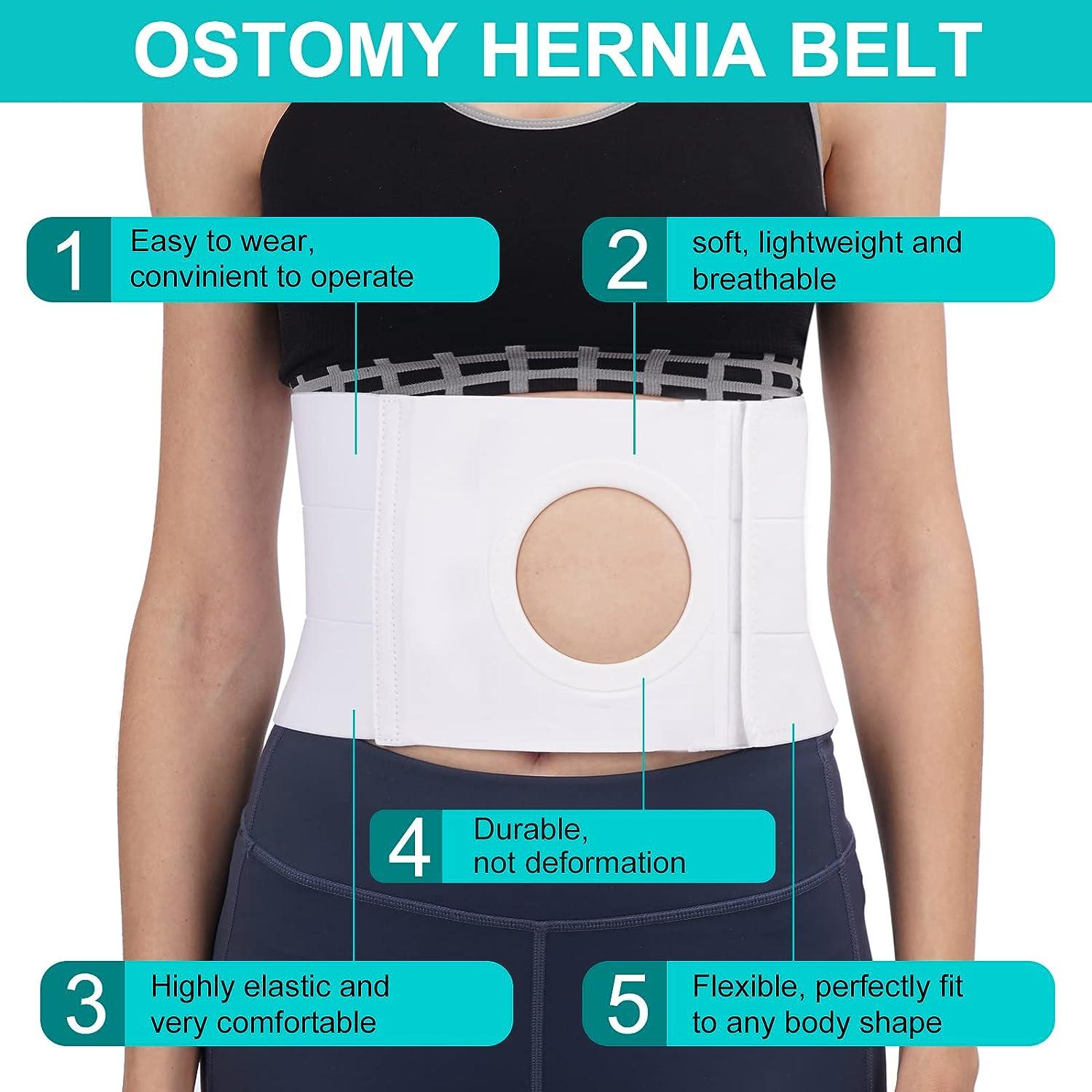 Medical Ostomy Belt Ostomy Hernia Support Belt Abdominal Binder Brace  Abdomen Band Stoma Support For Colostomy Patients to Prevent Parastomal  Hernia Stoma Opening- Men Or Women- Size L Large (Pack of 1)