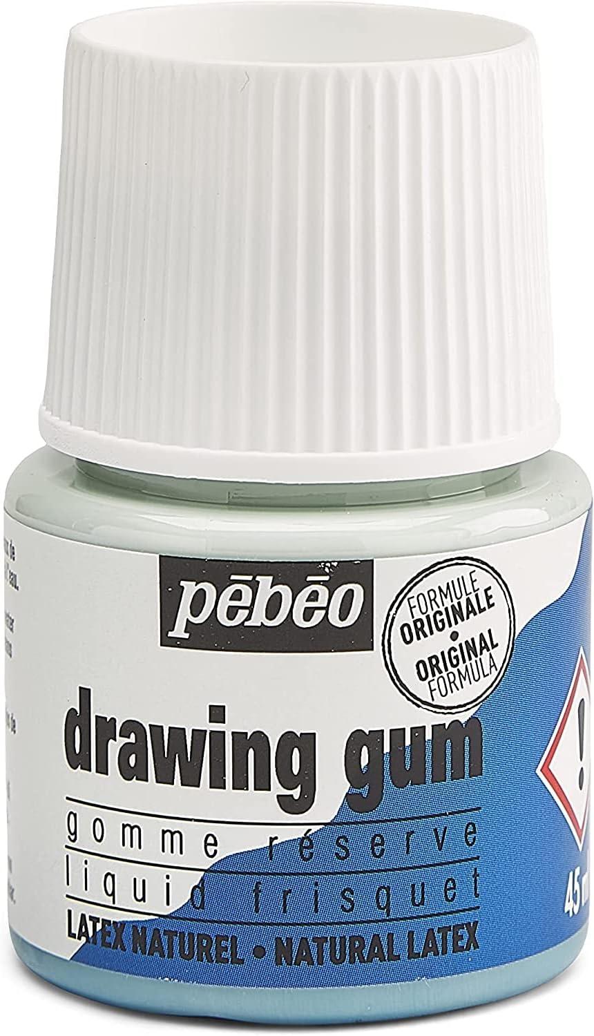 Pebeo Easy Peel Liquid Latex Masking Fluid - Drawing Gum - For Ink -  Watercolor - Gouache Painting & Illustration - Fine Arts & Crafts Supplies  - 45ml Bottle Bundled with Natural