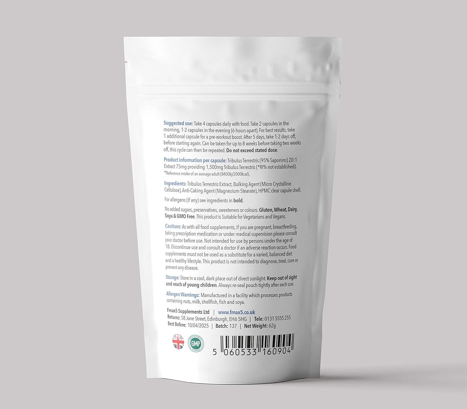 Extreme Testosterone Booster Tribulus Terrestris 1500mg High Strength