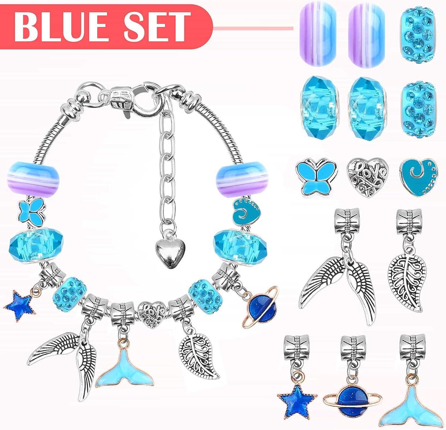 Acejoz 85 Pcs Charm Bracelet Making Kit DIY Charm Bracelets Beads for Girls  Adults and Beginner Jewelry Making Kit