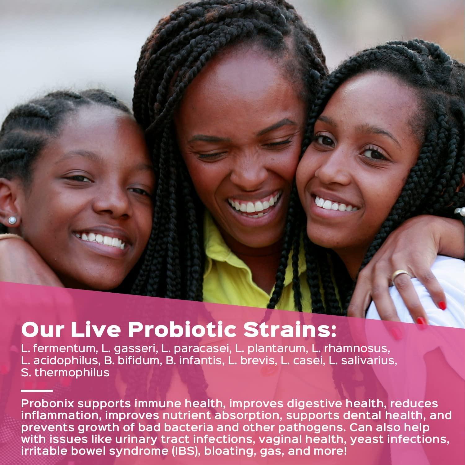 Probonix Probiotics for Women, Organic, NonGMO Liquid Probiotic Drops,12 Live Probiotic Strains