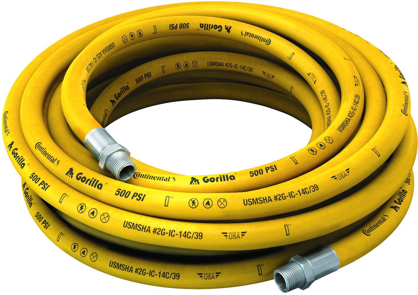 Continental Gorilla Yellow Nitrile Mulripurpose Hose 1/4" ID x 50