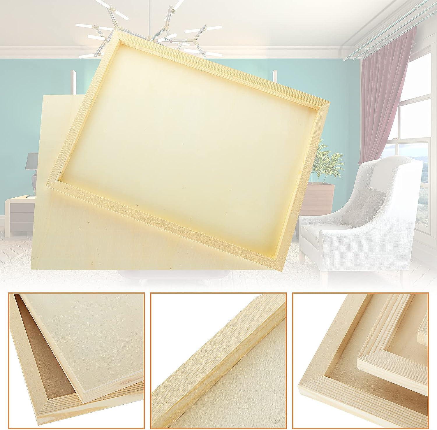 JeogYong 6Pcs Wooden Canvas Wood Panel Unfinished Wood Cradled Painting  Panel Boards, Creative Homemade Wooden Picture Frame Natural Wood Art  Boards for Painting, Drawing & Art Crafts 30x20cm (12x8in) – BigaMart