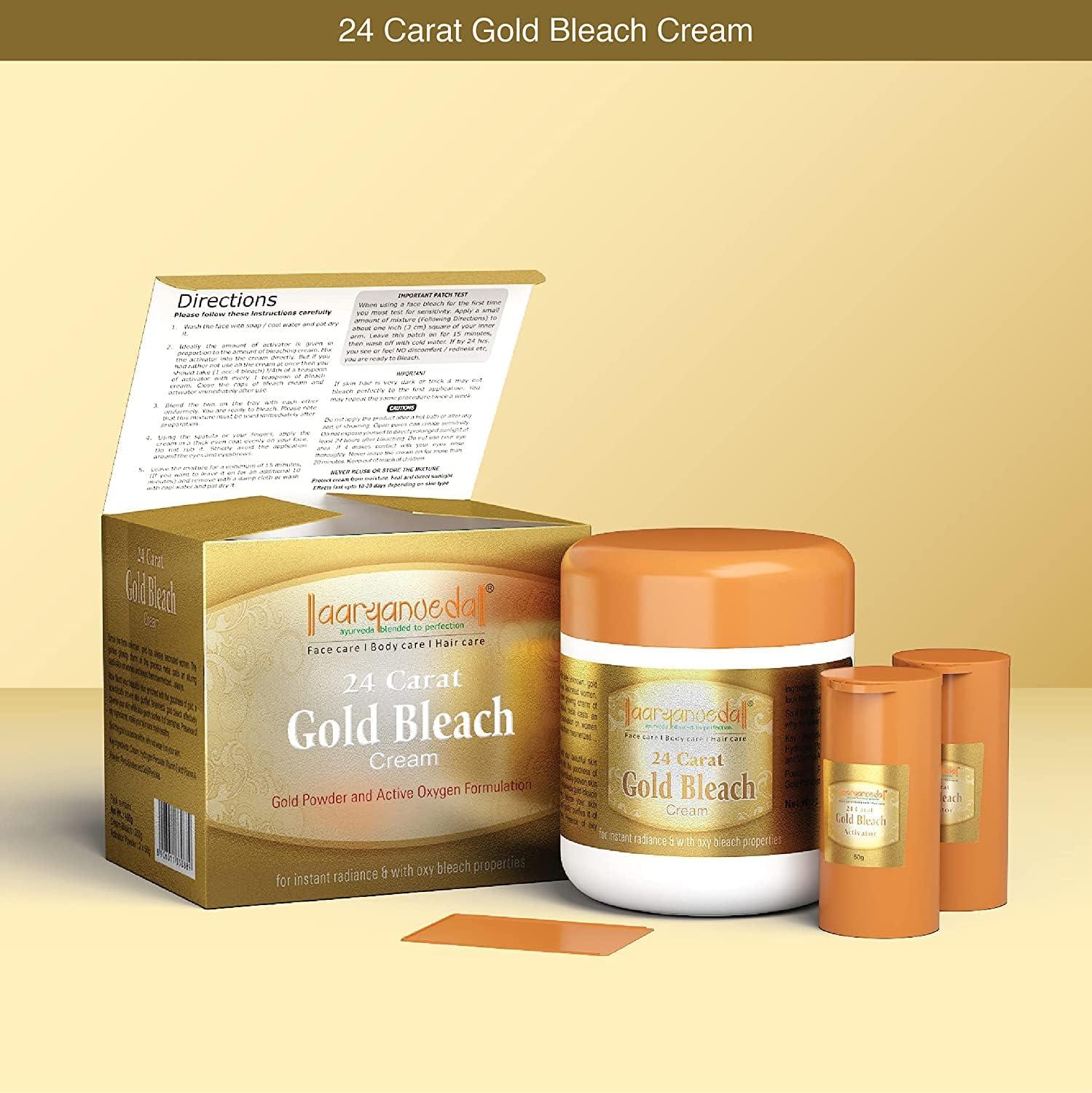 SJH 24 Carat Gold Bleach Cream 450 gm and Fruit Bleach Cream 43g