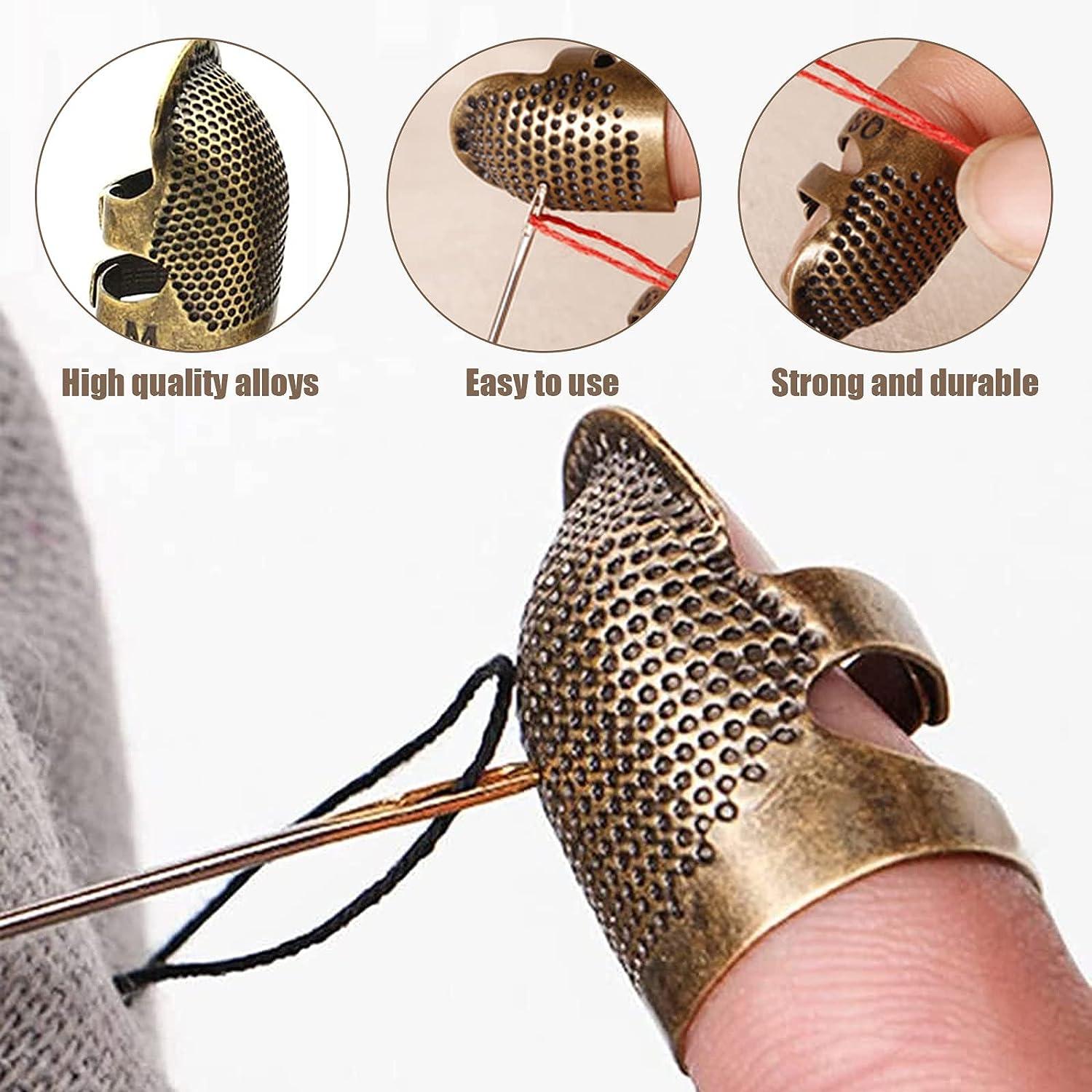 60 PCS Metal Sewing Thimbles for Fingers,Finger Qatar