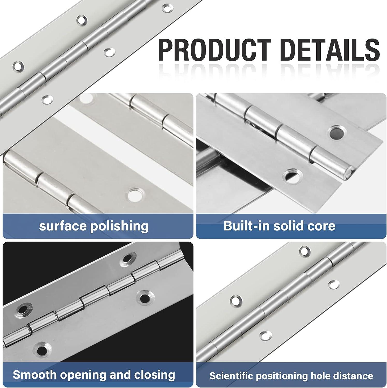 12 Inch Heavy Duty Stainless Steel Piano Hinge with Screws Smooth