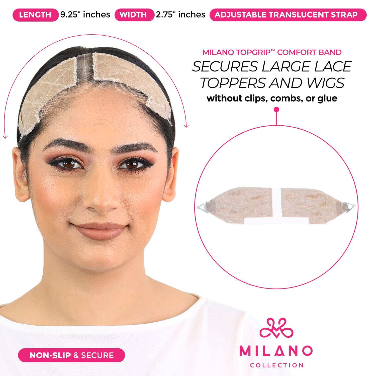 MILANO COLLECTION Lace TopGrip NoSlip Comfort Band for Securely Wearing Lace Front Wigs Wig