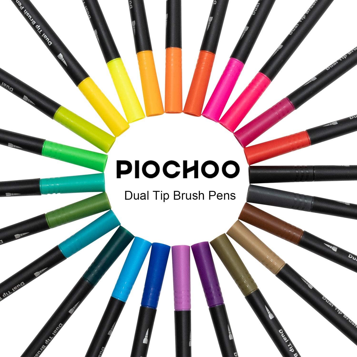 Nicecho Art Markers Dual Brush Pens For Kids Adult Coloring Book