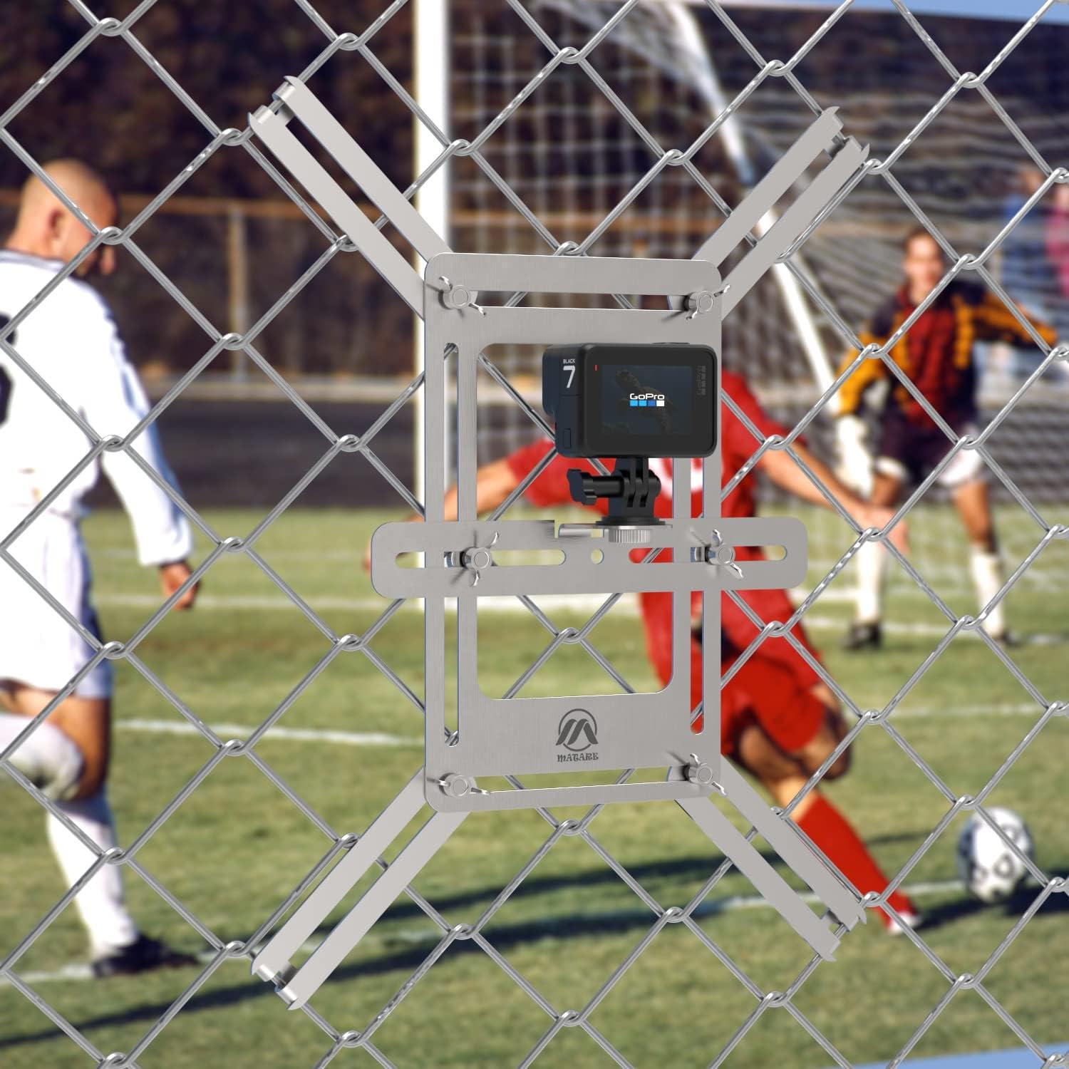 Action Camera Baseball Fence Mount for GoPro Mevo Start, iPhone, Phones