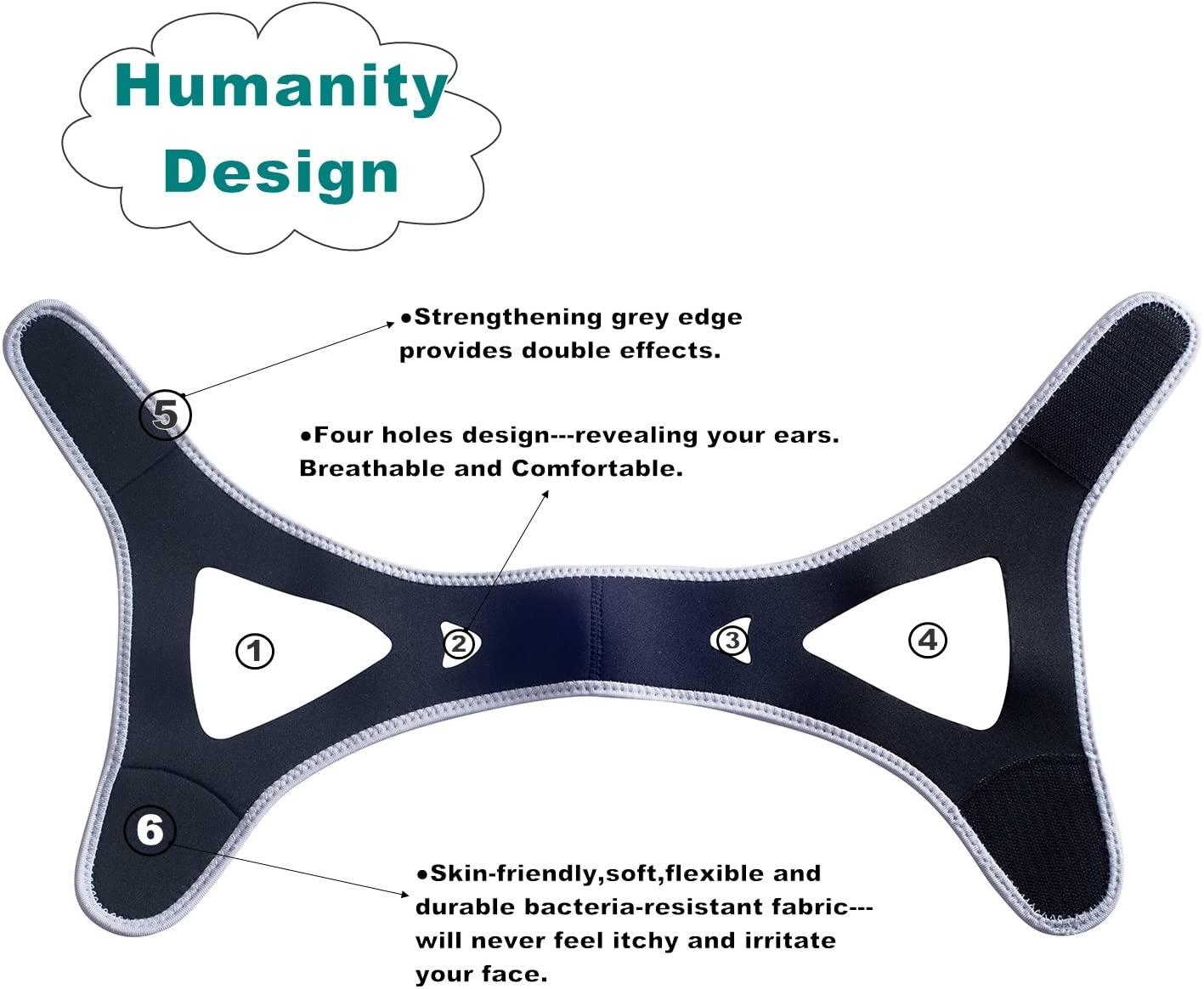 WAKI HOME AntiSnoring CPAP Chin Straps Jaw Support Belts Natural