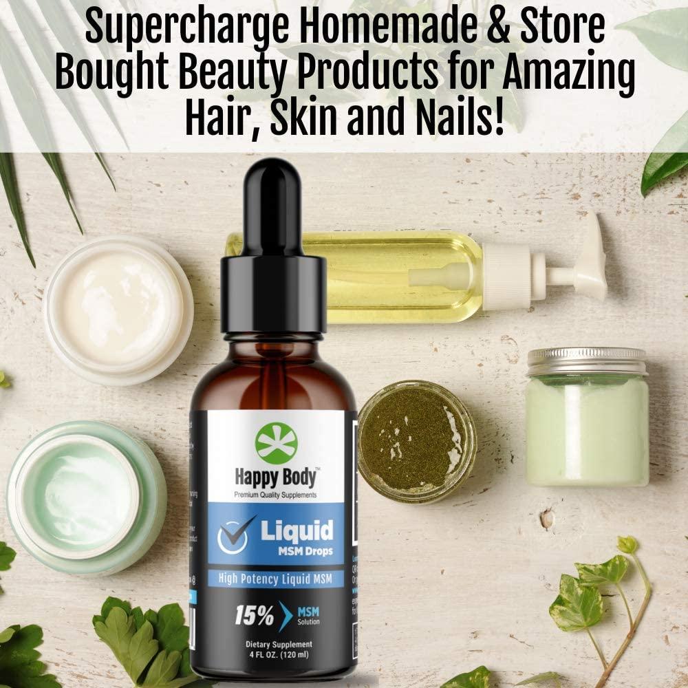 Happy Body Liquid MSM Drops Highest MSM Content for Oral & Topical